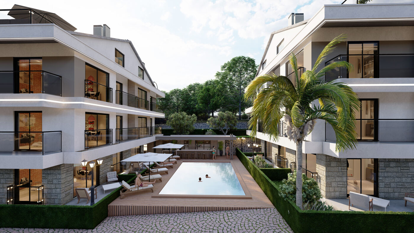 Pool courtyard