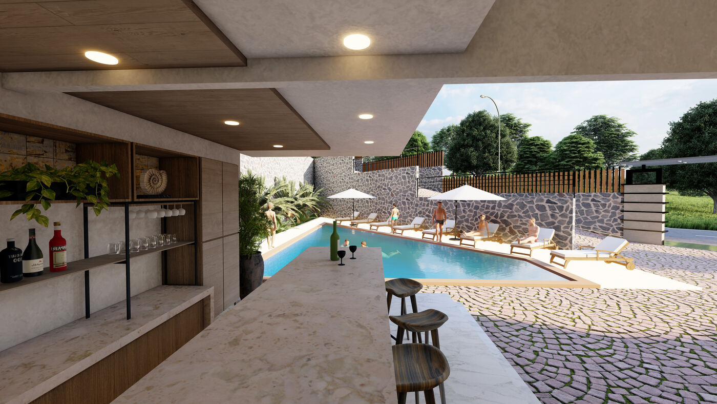 Pool bar lounge