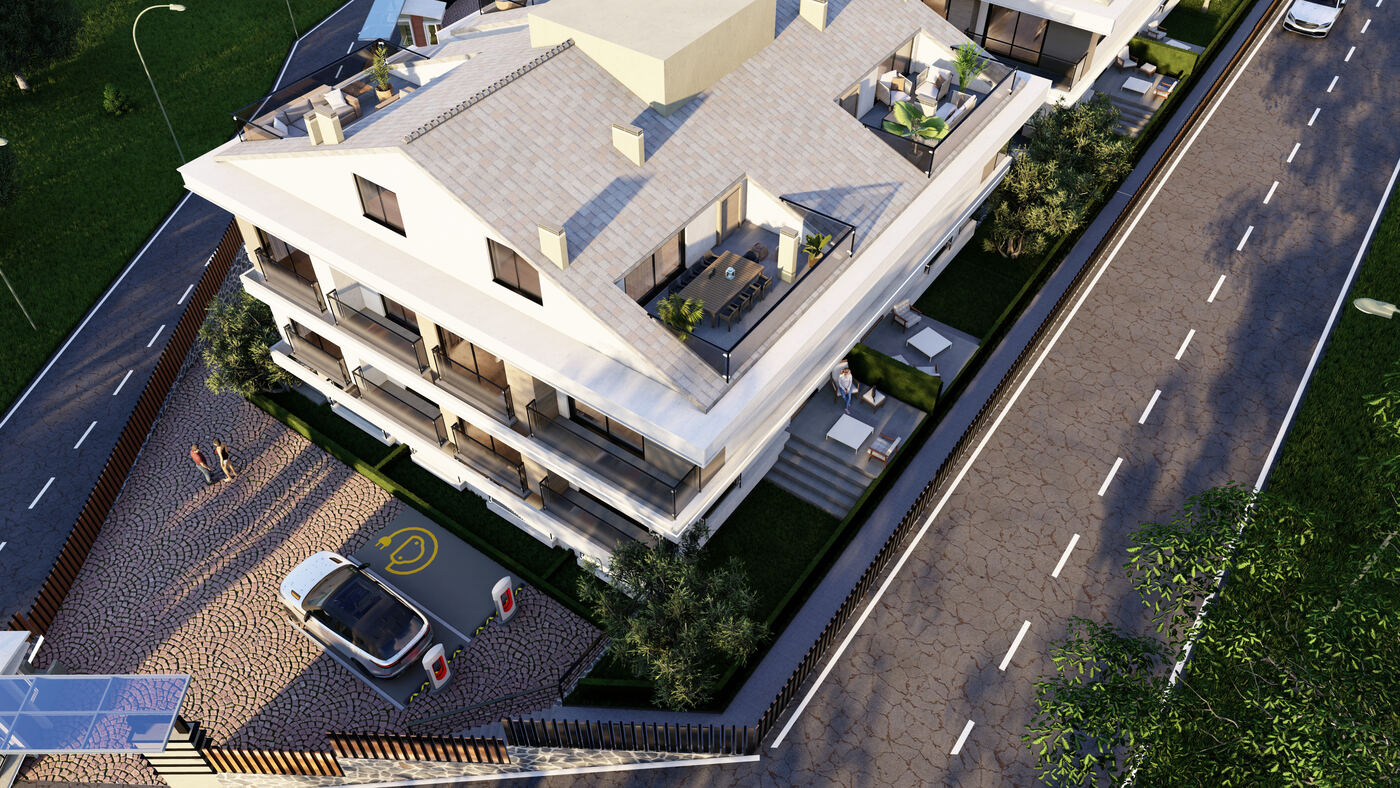 Building with EV charger